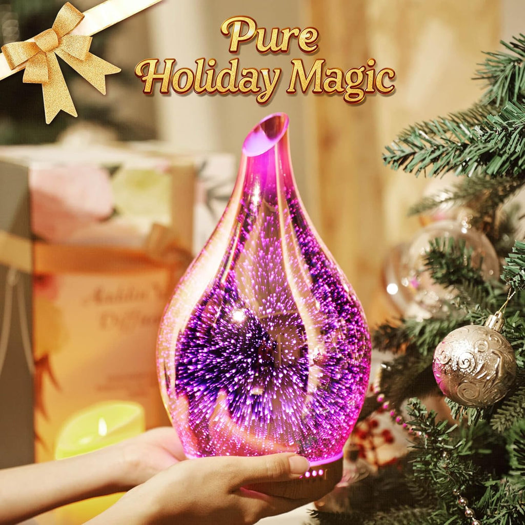 280ML Essential Oil Diffuser, Aroma Ultrasonic Humidifier with Remote Control, BPA Free, Auto Shut-Off, Timer Setting